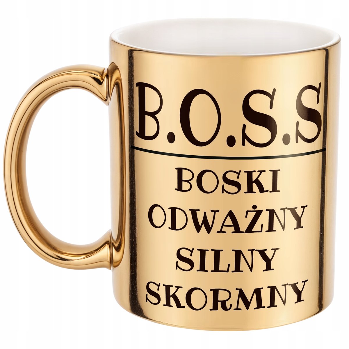 Złoty Kubek B.O.S.S Dla Mężczyzny Śmieszny Zabawny Prezent