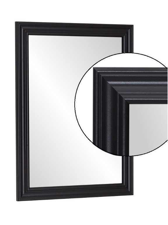 STYLOWE DUŻE lustro w CZARNEJ OZDOBNEJ RETRO ramie 60x50cm PREMIUM