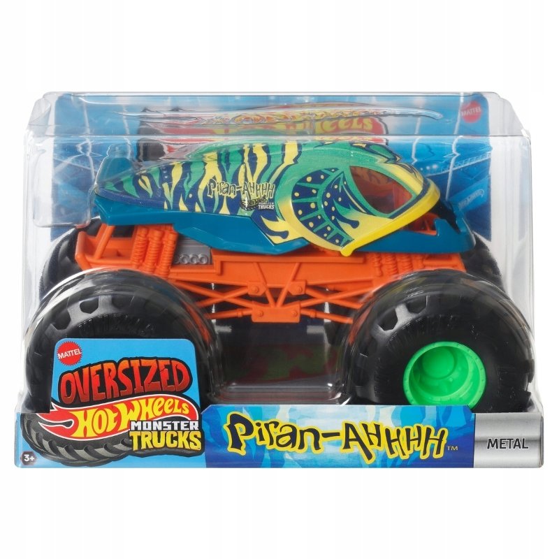 HOT WHEELS MONSTER TRUCKS POJAZD AUTKO SAMOCHÓD DUŻY OVERSIZED PIRAN-AHHHH