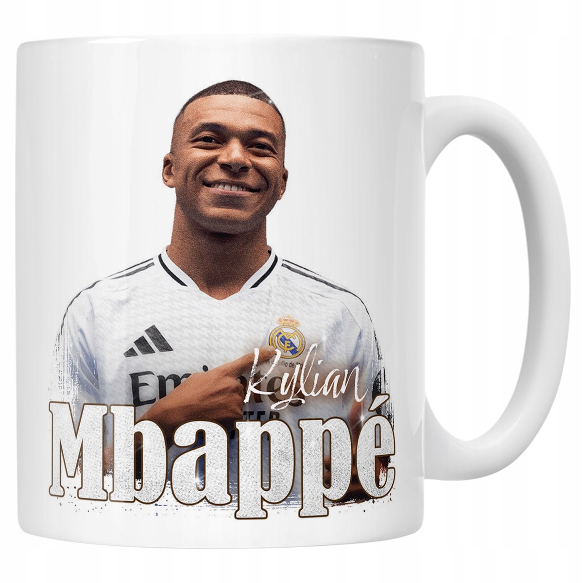 Kubek ceramiczny Kylian Mbappe dla kibiców Real Madryt Prezent
