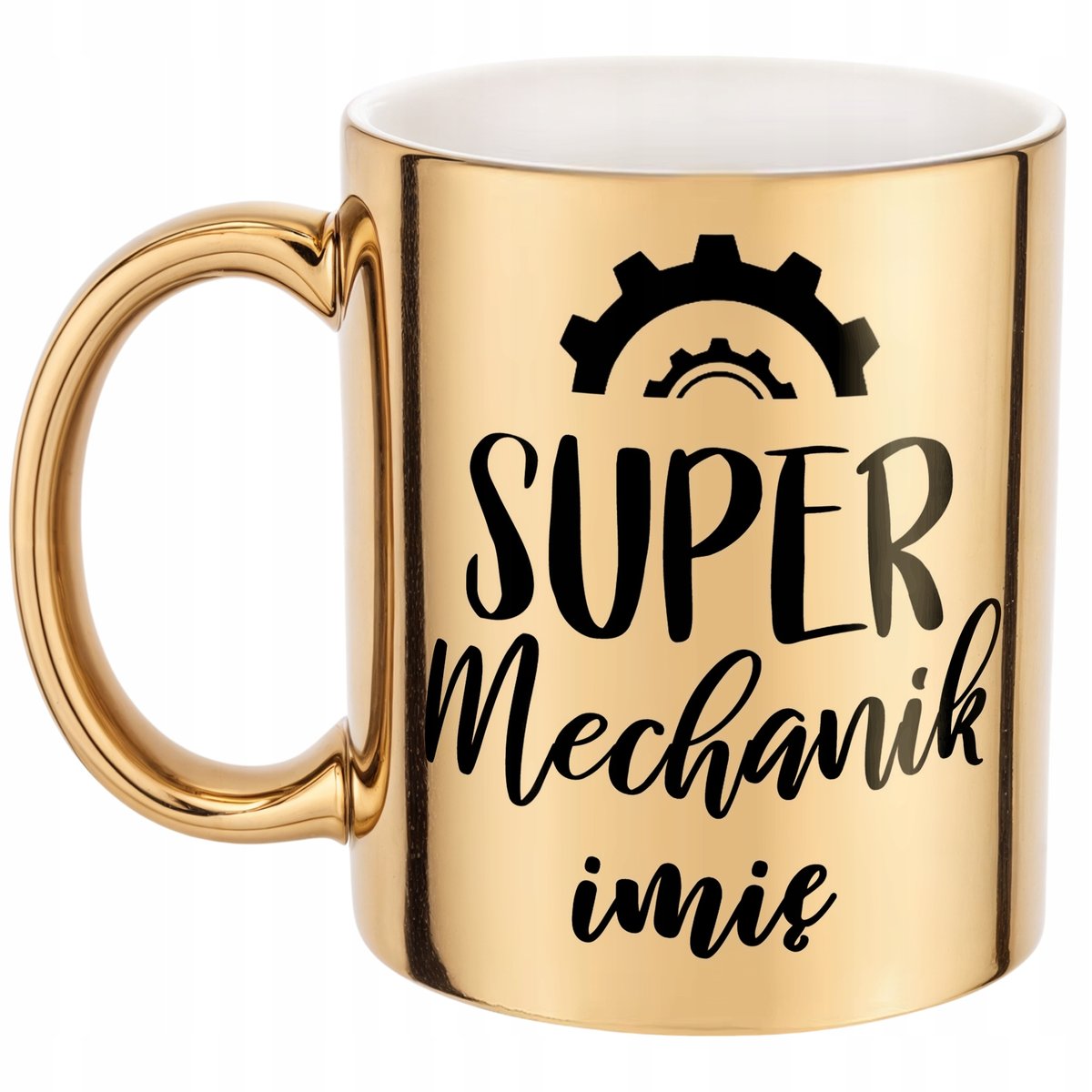 Złoty Kubek Personalizowany Super Mechanik Prezent Upominek