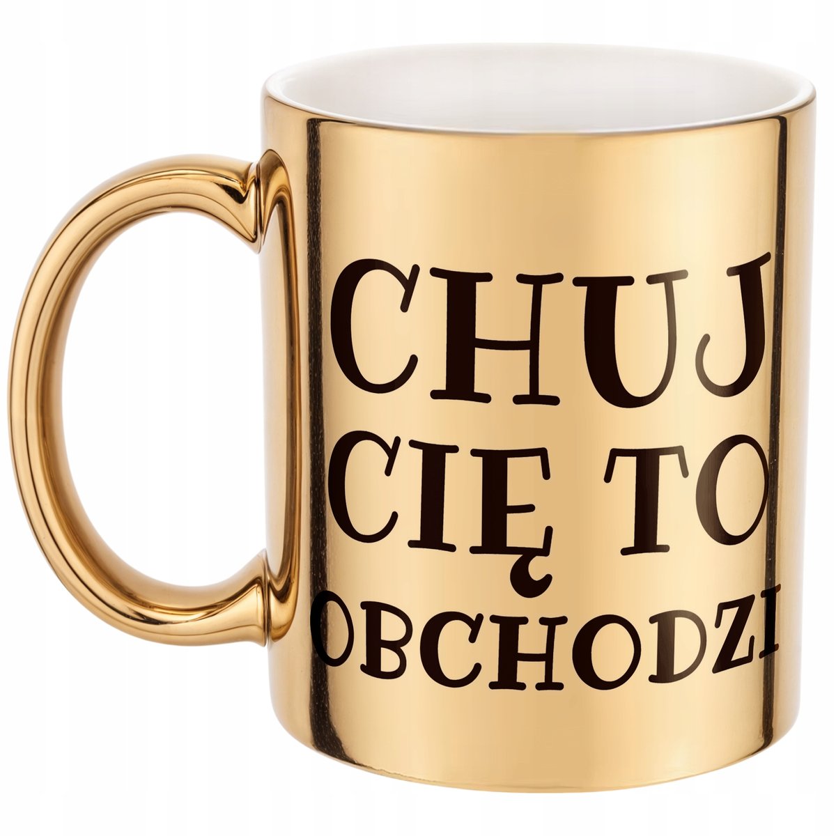 Złoty Kubek Ch*j Cię To Obchodzi Śmieszny Zabawny Prezent