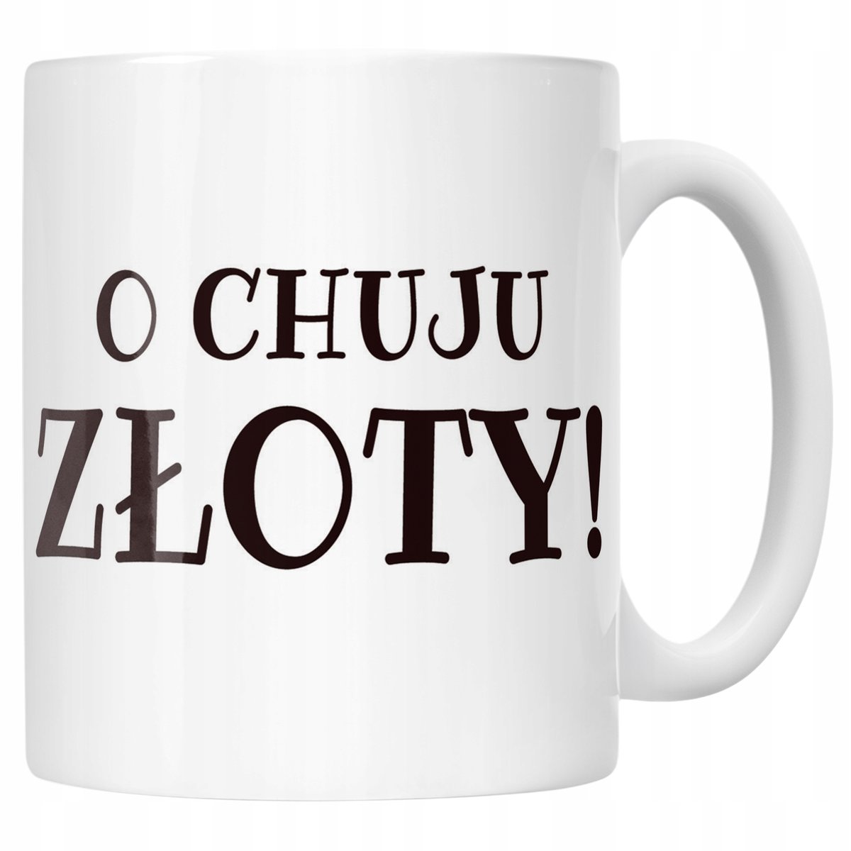 Kubek ceramiczny O Ch*ju Złoty Śmieszny Zabawny Prezent