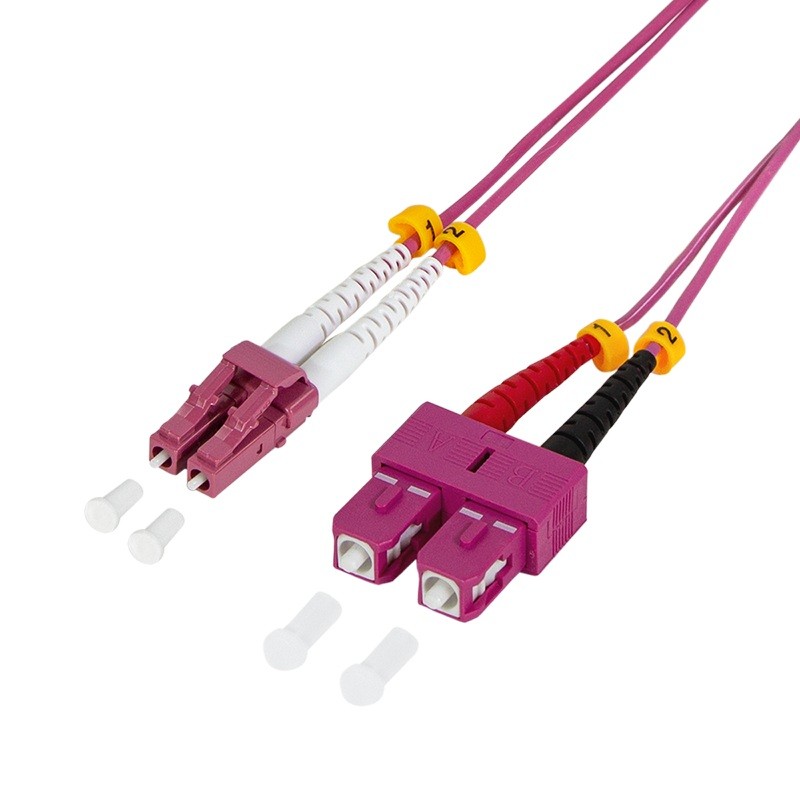 LogiLink światłowód OM4 LC-SC 10.0m fioletowy