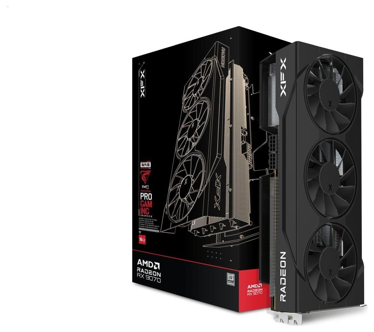 XFX Radeon RX 9070 Swift Triple Fan Gaming Edition 16GB OC GDDR6 RX-97SWFT3B7