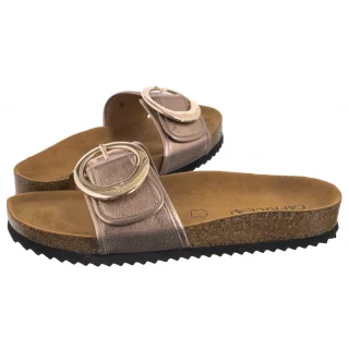 Klapki Złote 9-27401-44 341 Taupe Metallic (CP443-a) Caprice