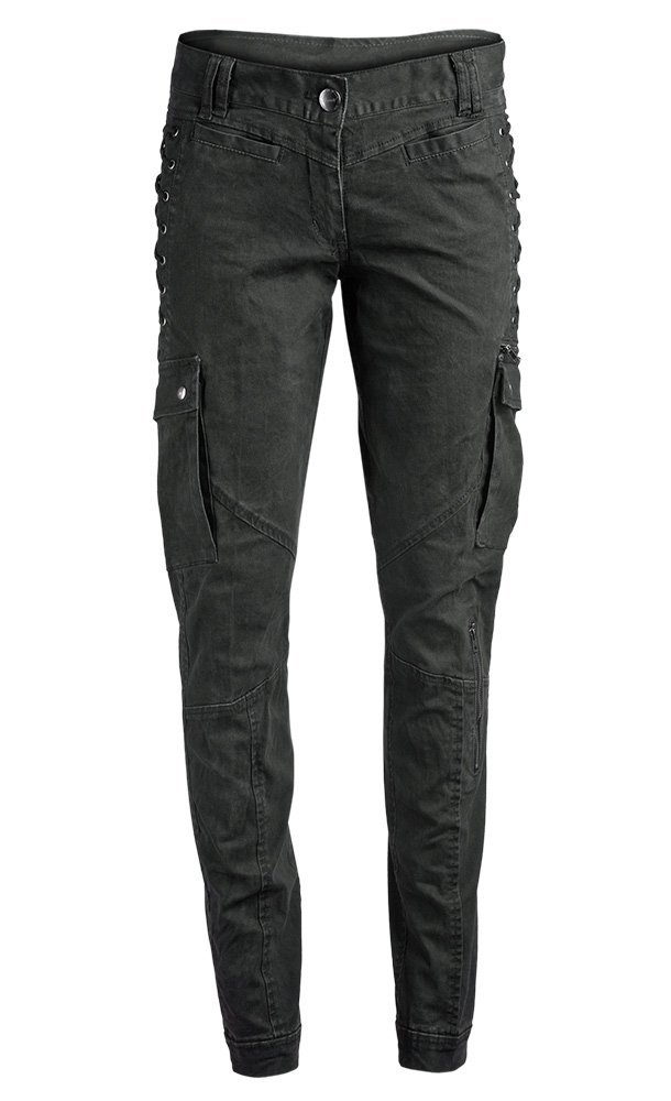 spodnie bojówki damskie MIDNIGHT BONDAGE BLACK-33