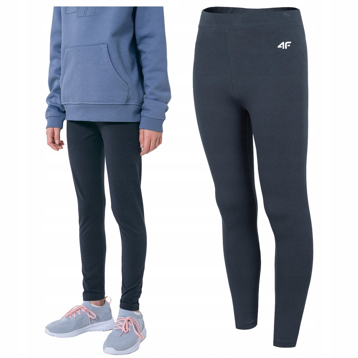 LEGGINSY spodnie DZIECIĘCE 4F JUNIOR JLEG001 122