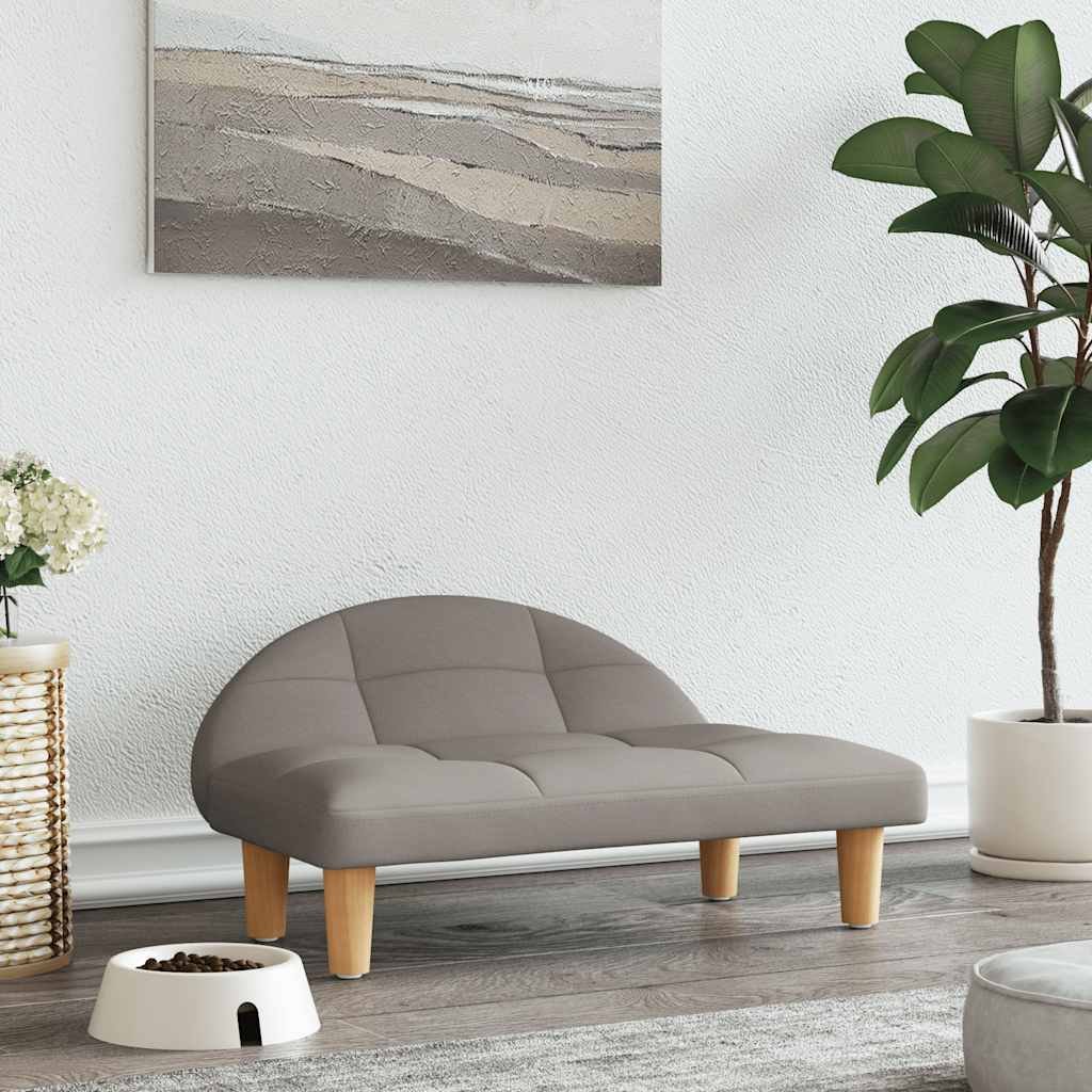 The Living Store Legowisko dla psa - taupe - 70x52x30 cm - obite tkaniną - Legowisko Dla Psa
