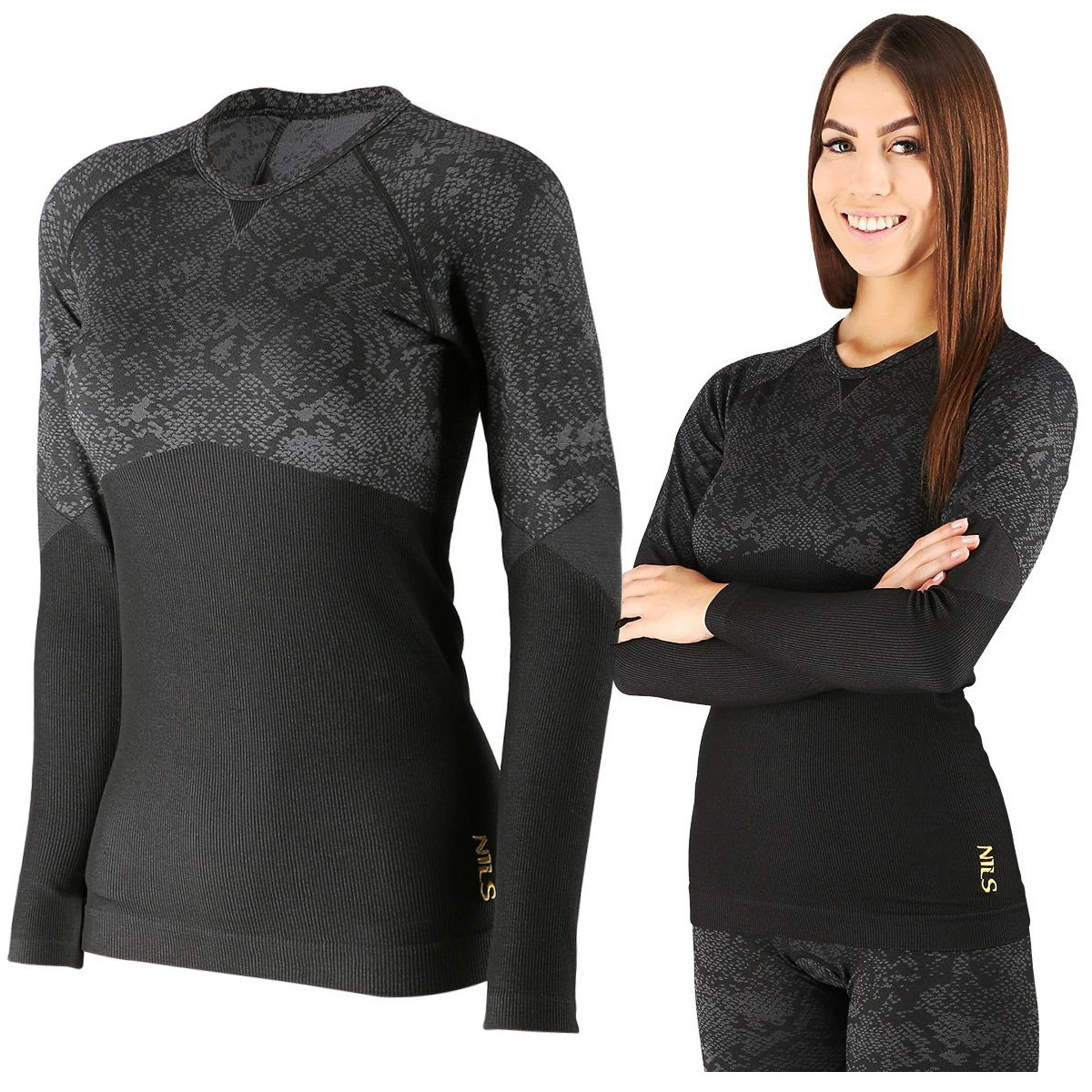 BLUZA TERMICZNA termoaktywna damska CIEPŁA na narty NILS BTK0062 L/XL