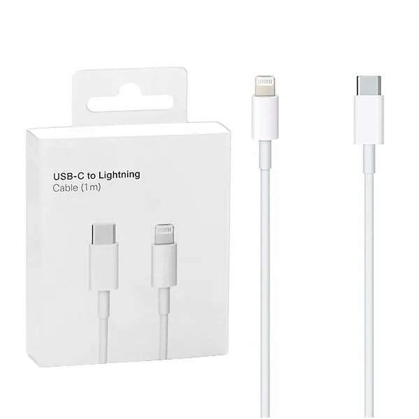 Kabel 1m USBC do Ładowania IPhone 8,8Plus, X,XS,XR,11,12,13,14 PRO MAX Mini