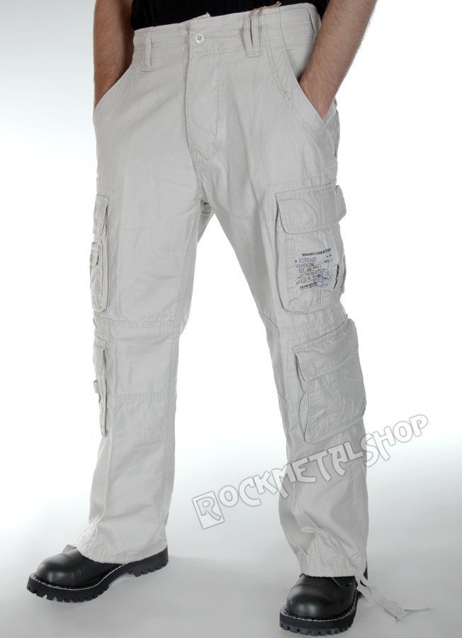 spodnie bojówki PURE VINTAGE old white-XL