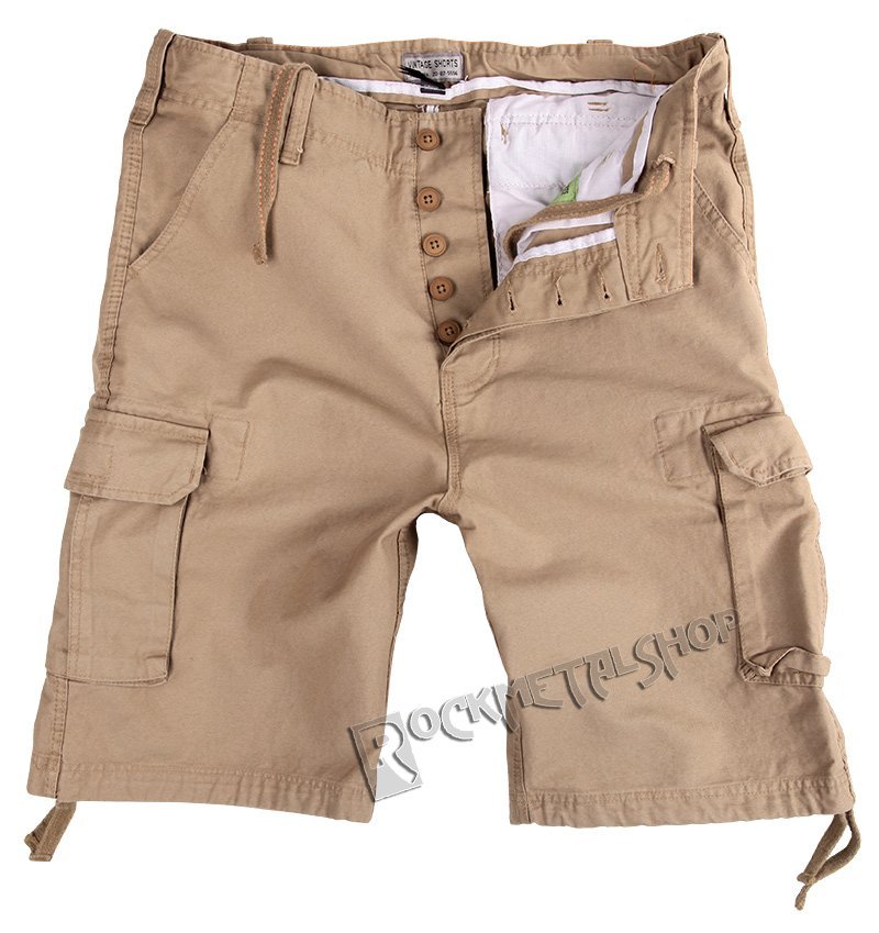 spodnie bojówki krótkie VINTAGE BEIGE-XXL
