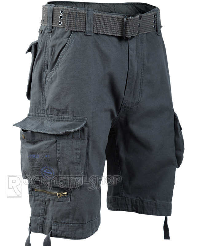 spodnie bojówki krótkie SAVAGE VINTAGE SHORTS - ANTHRAZIT-M