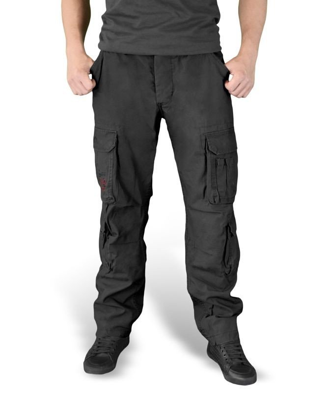 spodnie bojówki AIRBORNE VINTAGE TROUSERS SLIMMY czarne-L