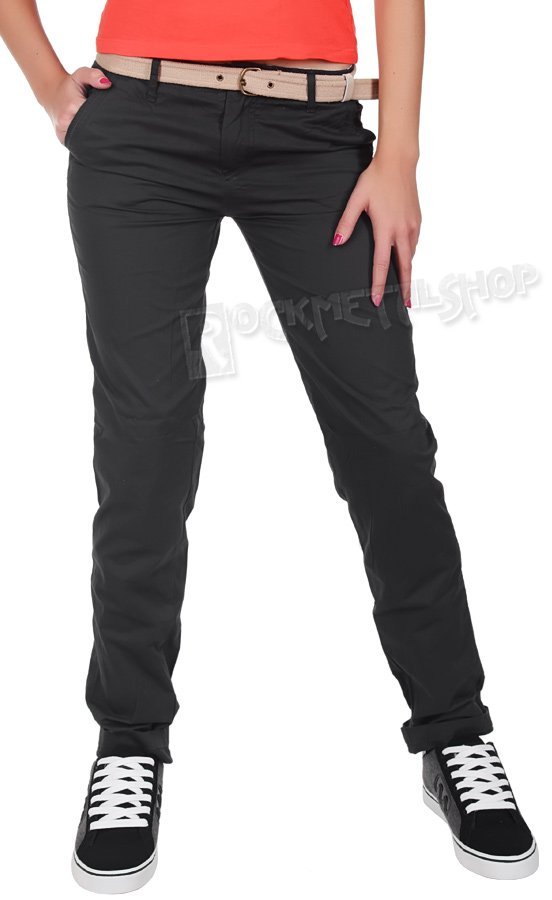spodnie damskie XYLONTUM CHINO TROUSERS WN ANTHRACITE-42