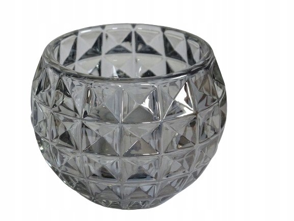 ŚWIECZNIK KULA NA TEALIGHT (PODGRZEWACZE) SZKLANY GRUBY