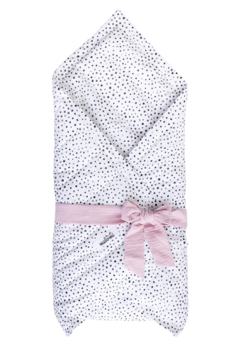 Pościel Bawełniana / Rożek Niemowlęcy Dots Dusty Pink