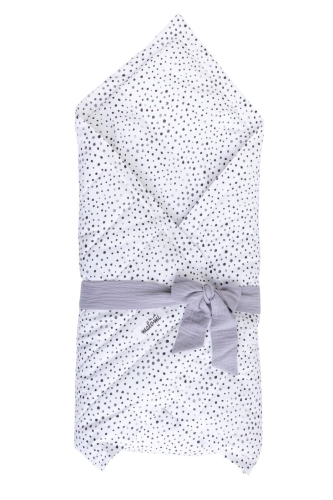 Pościel Bawełniana / Rożek Niemowlęcy Dots Grey