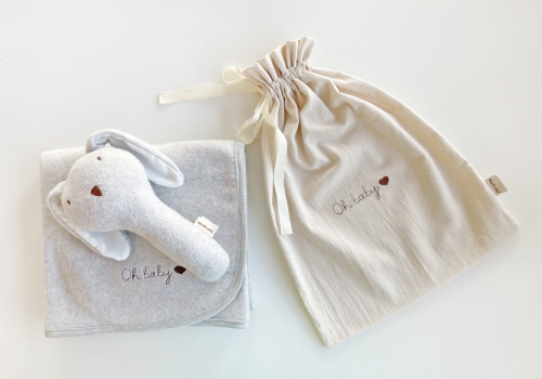 Zestaw Fleece Oh Baby Rabbit
