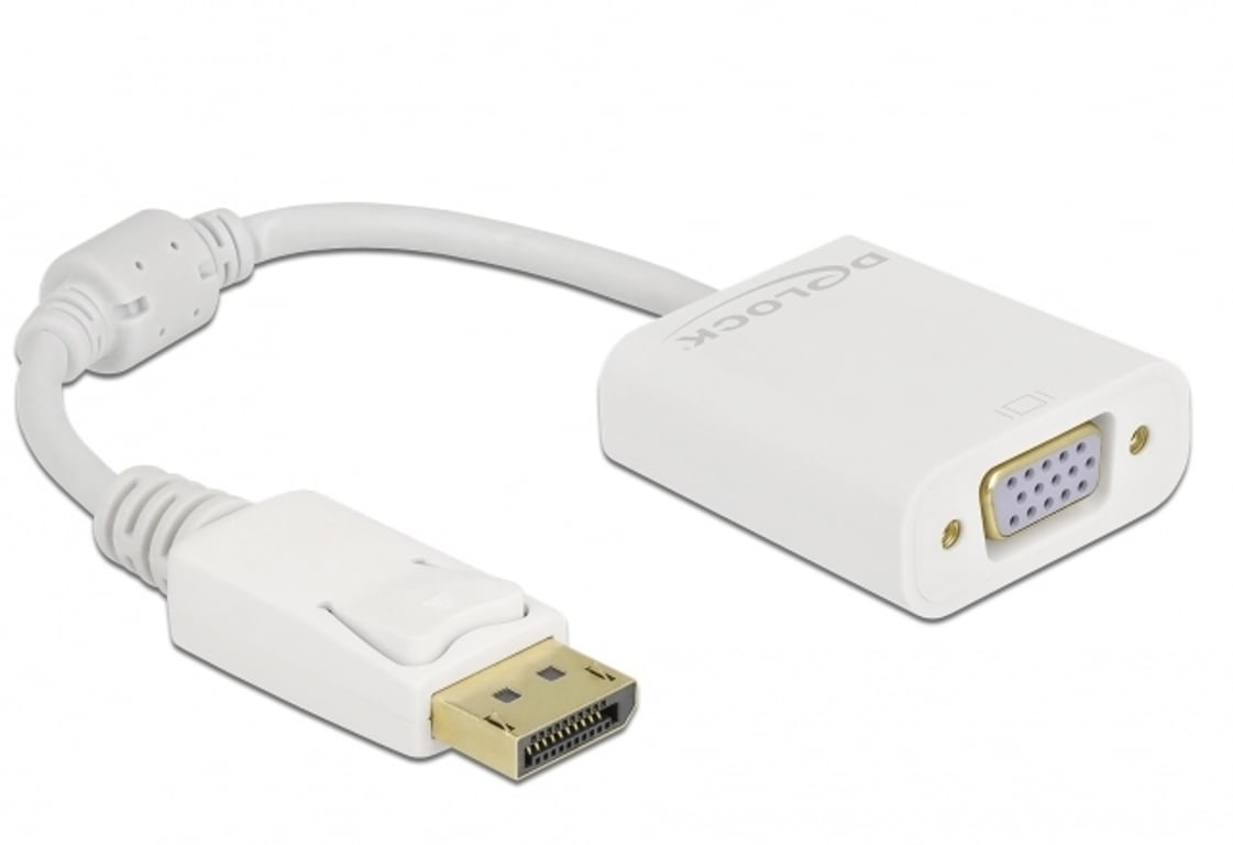 DeLOCK Adapter DisplayPort 1.2 męski-VGA żeński biały 61007