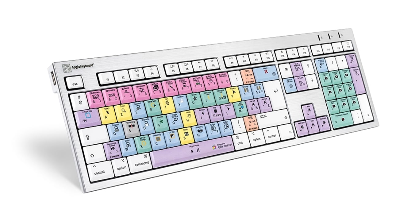 Logickeyboard LKB-FCPX10-CWMU-FR klawiatura Biuro USB AZERTY Francuski Wielobarwny LKB-FCPX10-CWMU-FR