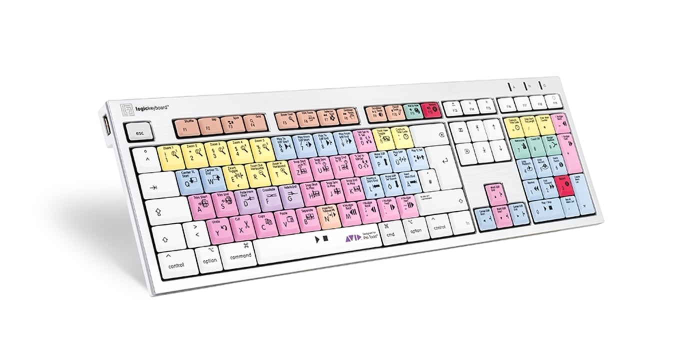 Logickeyboard LKB-PT-CWMU-DE klawiatura Biuro USB QWERTZ Niemiecki Wielobarwny LKB-PT-CWMU-DE