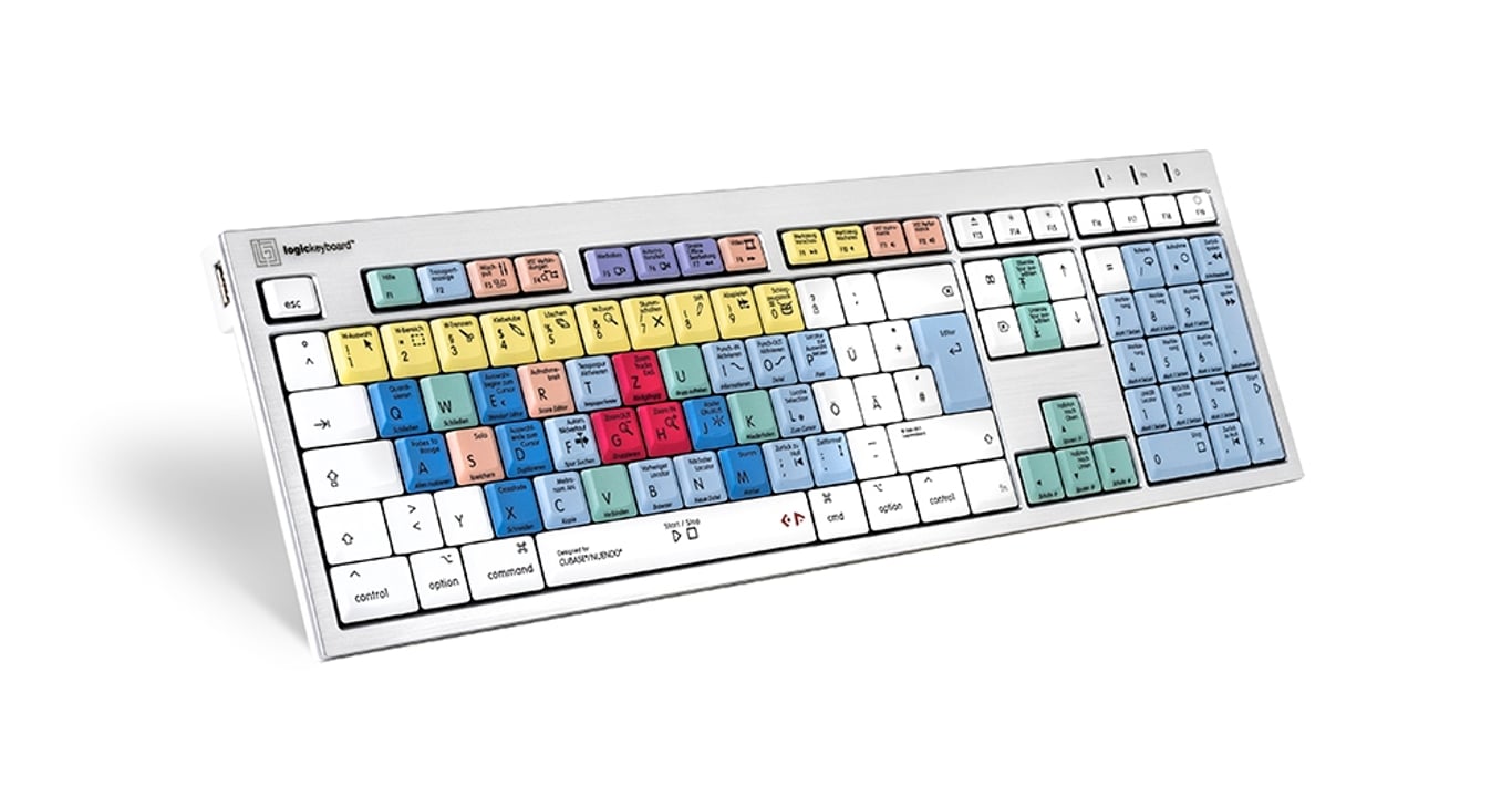 Logickeyboard LKB-CBASE-CWMU-DE klawiatura Biuro USB QWERTZ Niemiecki Wielobarwny LKB-CBASE-CWMU-DE