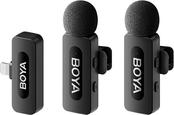 Boya BY-V2 V2.0 Ultra compact 2.4GHz wireless mic for lightning devices - 2TX+1RX BY-V2 V2.0