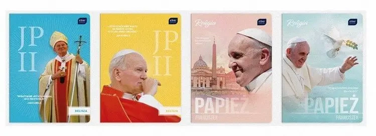 Zeszyt A5 32k. kratka UV Religia JPII/Franciszek, Interdruk