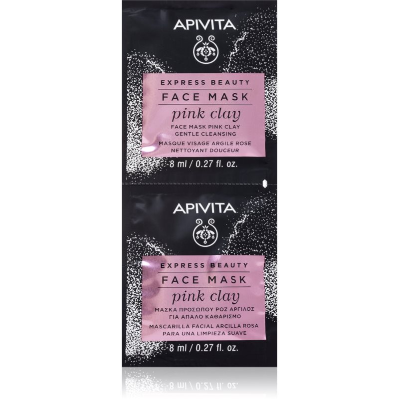 Apivita Apivita Express Beauty Różowa Glinka - delikatnie oczyszczająca maseczka do twarzy 2x8ml