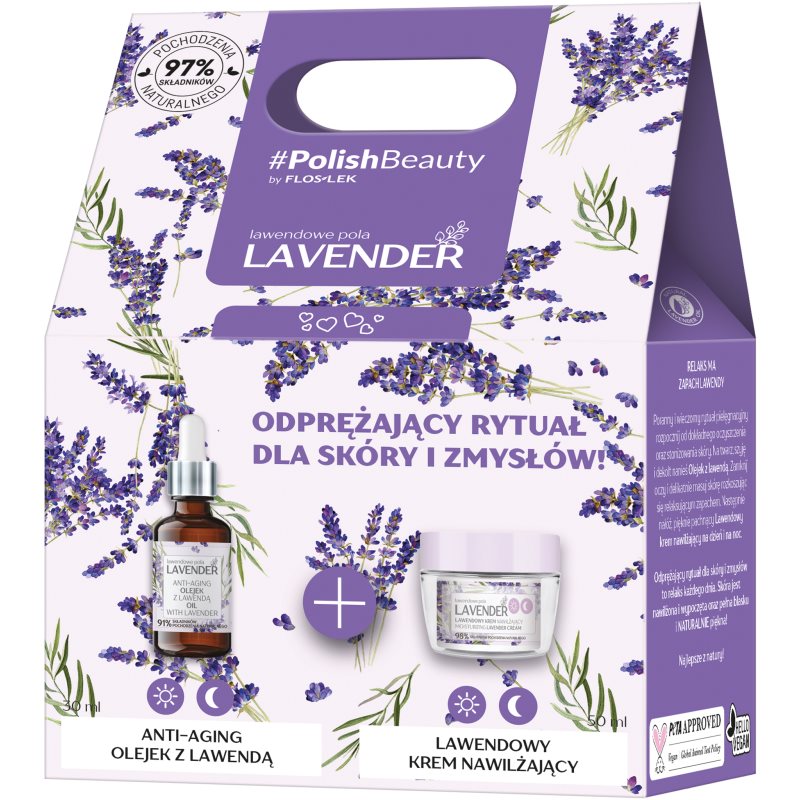 Floslek Floslek XMASS -Zestaw Lavender (Krem na dzień i na noc 50ml + Olejek z lawendą 30ml)