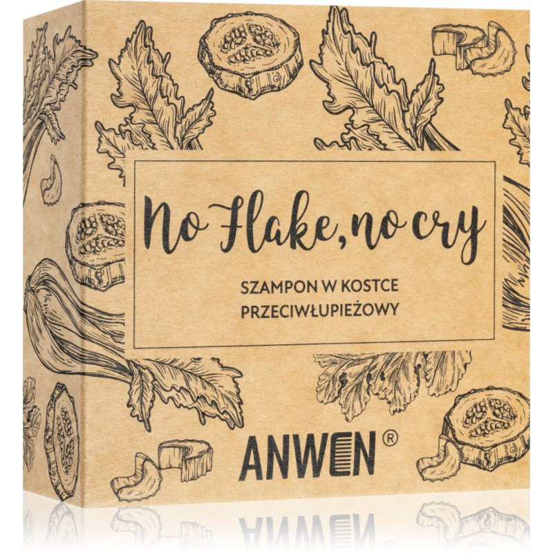 Anwen Anwen No Flake No Cry szampon przeciwłupieżowy w kostce + puszka 75g primavera-5907222404959