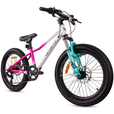 Rower dziecięcy SUN BABY Verdant Calix 20 dla dziewczynki Biało-różowo-miętowy