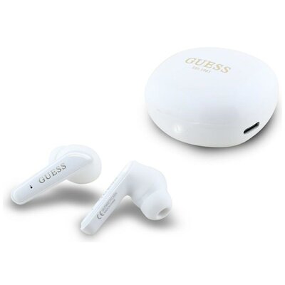GUESS Flat Classic Logo Electroplated Biały
