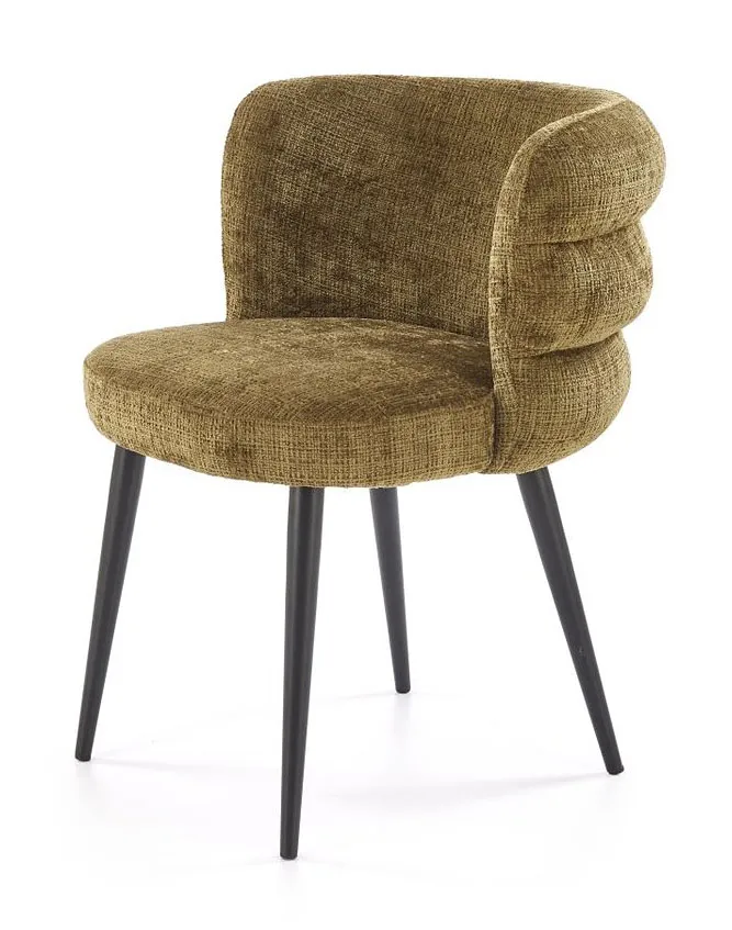Krzesło oliwkowe na czarnej podstawie A8-K91