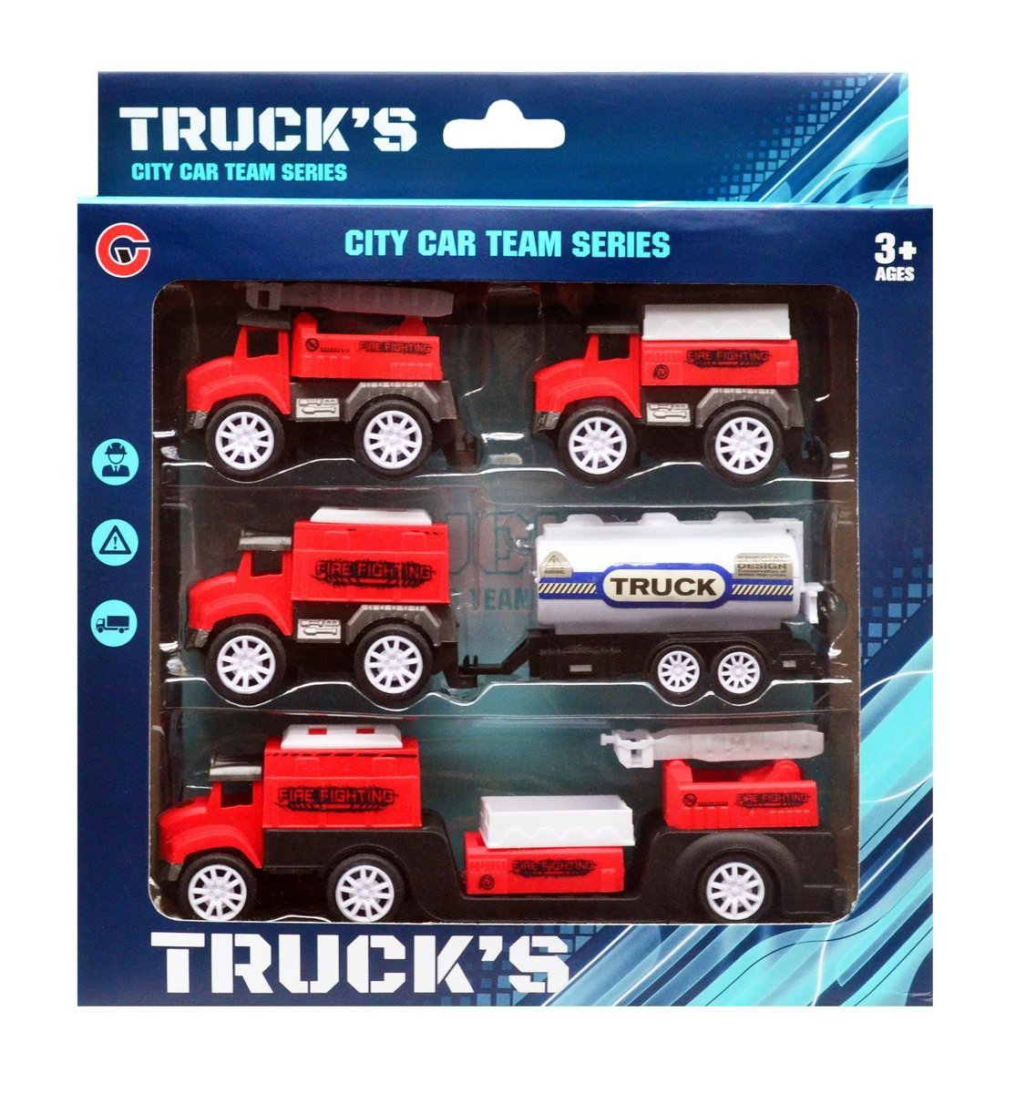 Czerwony Dla Dzieci Zestaw Pojazdów Straży Pożarnej