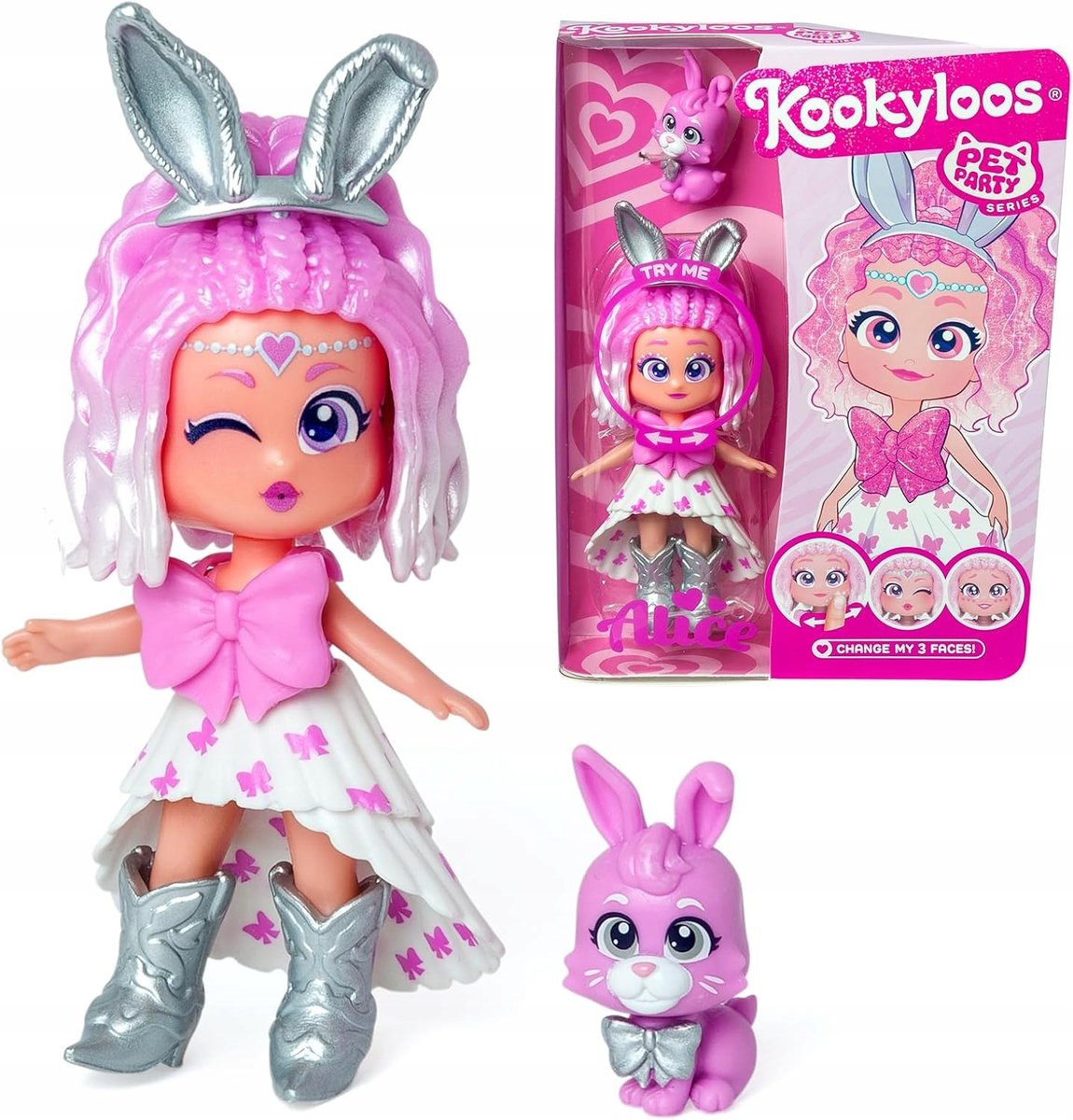 KOOKYLOOS Pet Party Alice LALECZKA LALKA AKCESORIA PREZENT DLA DZIECI
