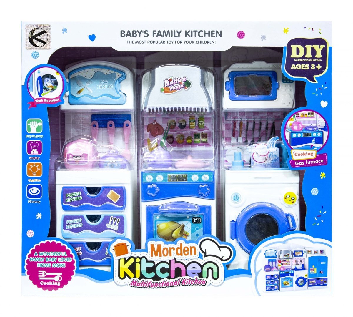 Zestaw Mebelków Dla Lalek Niebieski