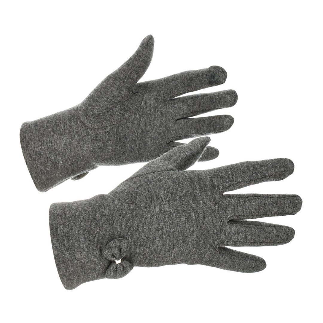 Rękawiczki damskie szare dotyk polarek BELTIMORE K30 szary, srebrny