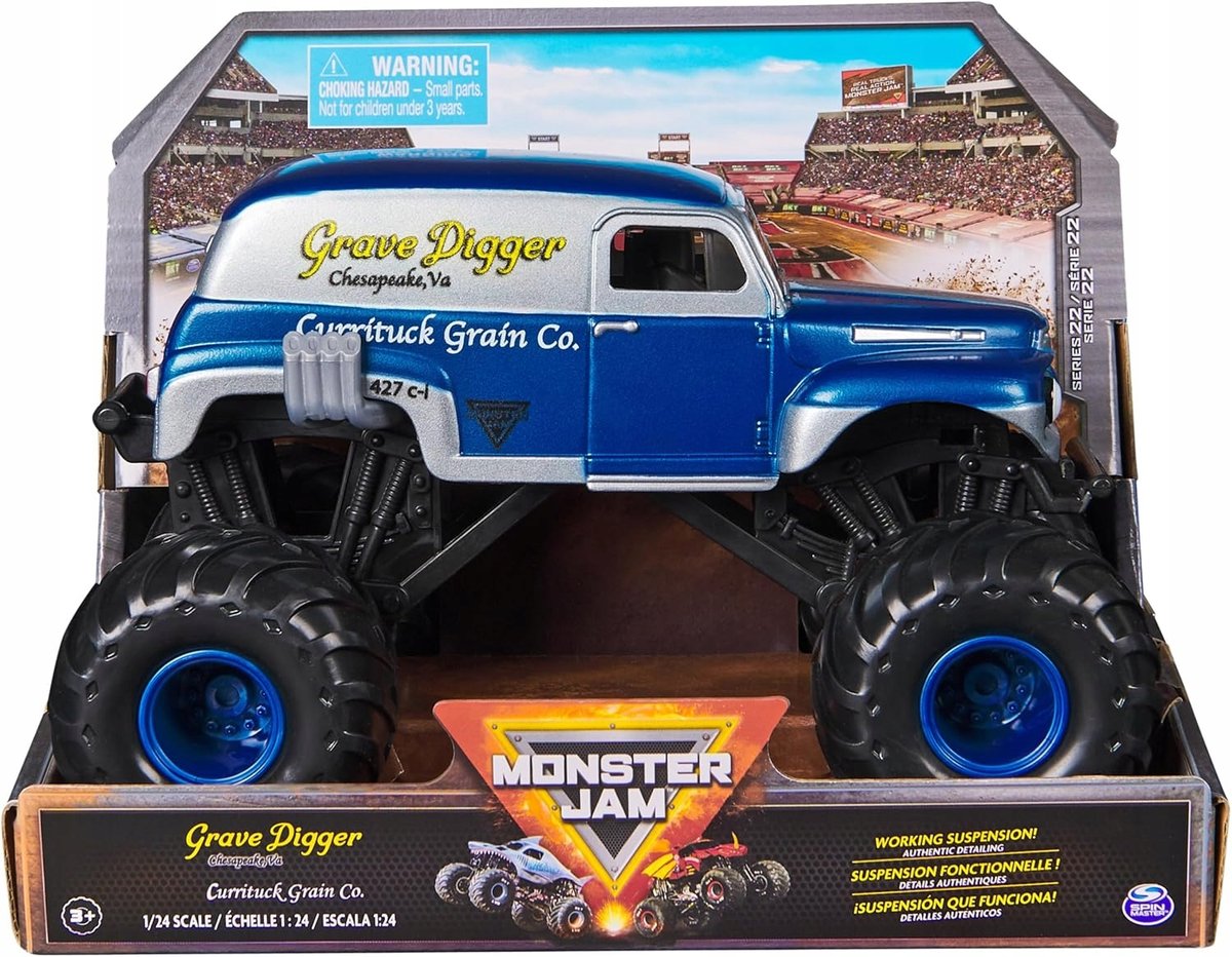 Monster Jam Currituck Grain Co MONSTER TRUCK ZABAWKA DLA CHŁOPCÓW SAMOCHÓD