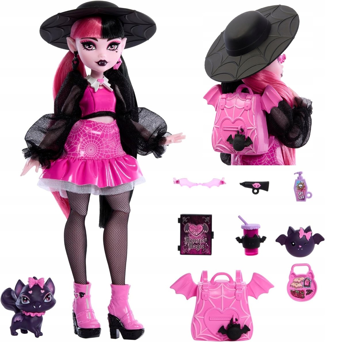 Monster High Draculaura Zestaw Lalka Laleczka Akcesoria Dla Dziewczynek