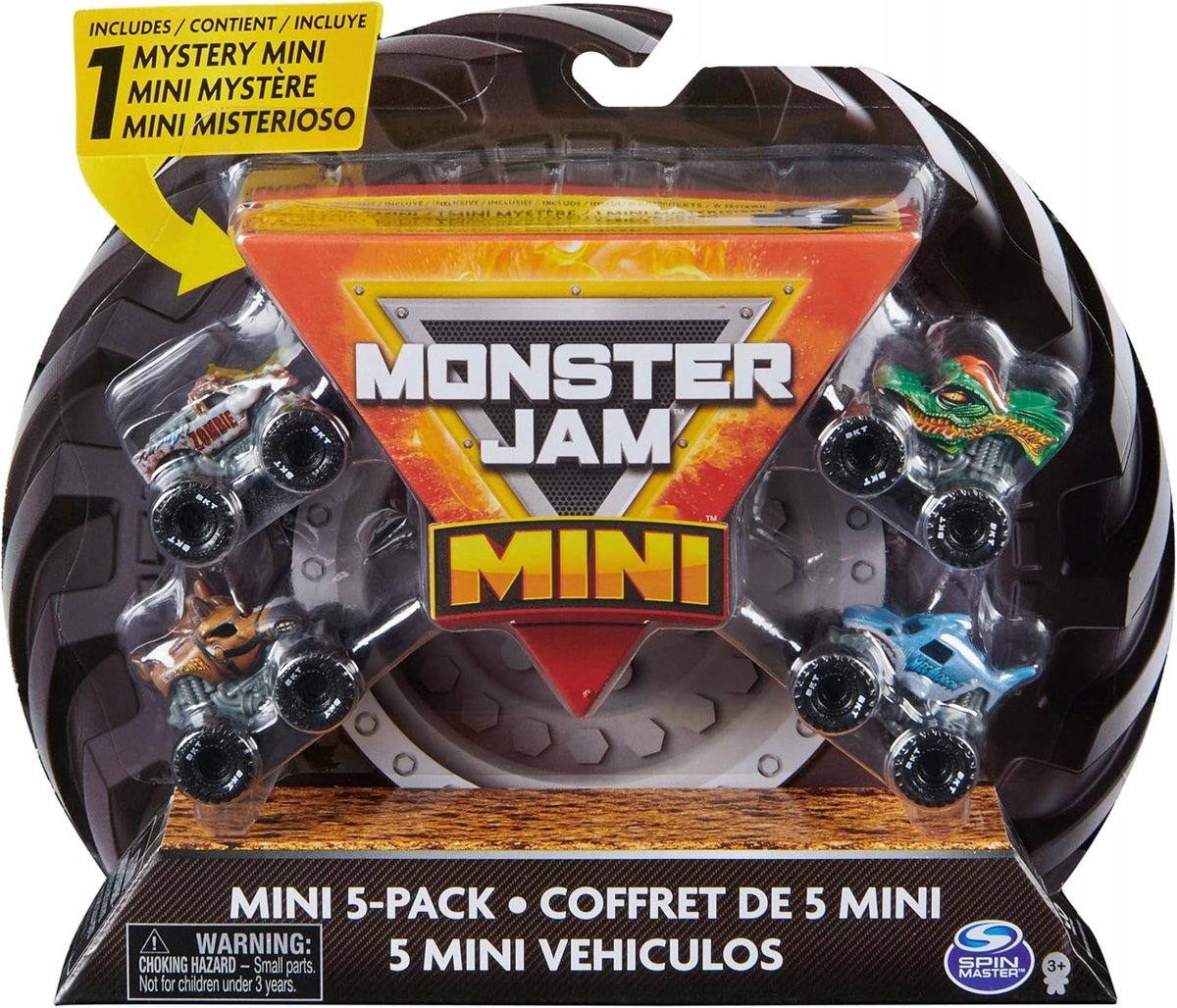Monster Jam 5x MINI MONSTER TRUCK ZABAWKA DLA CHŁOPCÓW SAMOCHÓD PREZENT