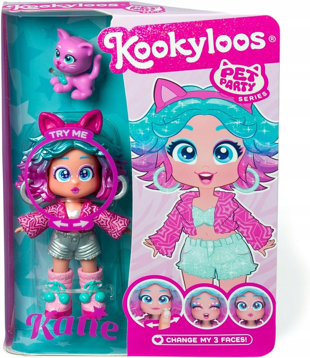 Katie KOOKYLOOS Pet Party LALECZKA LALKA AKCESORIA PREZENT DLA DZIECI
