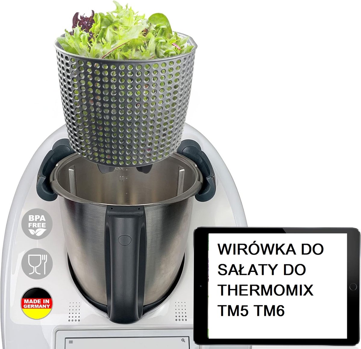 Wirowanie Sałaty Thermomix Tm5 Tm6 Akcesoria Do Mycia W Zmywarce