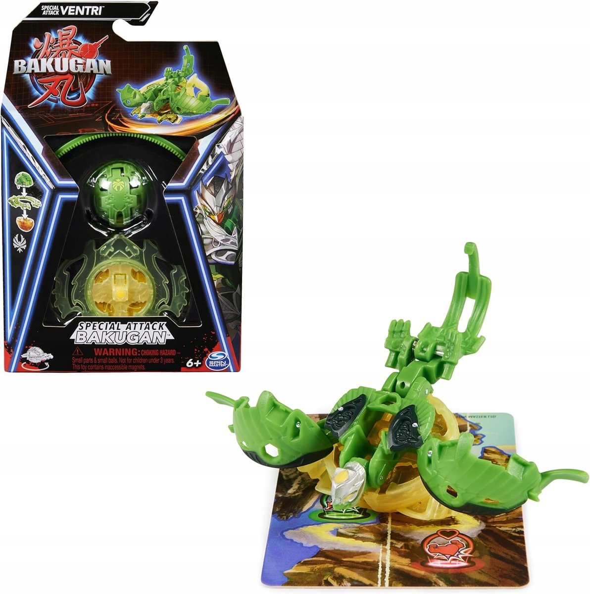 BAKUGAN FIGURKA ZIELONA BAKUGANY SPECIAL ATTACK VENTRI PREZENT DLA DZIECI