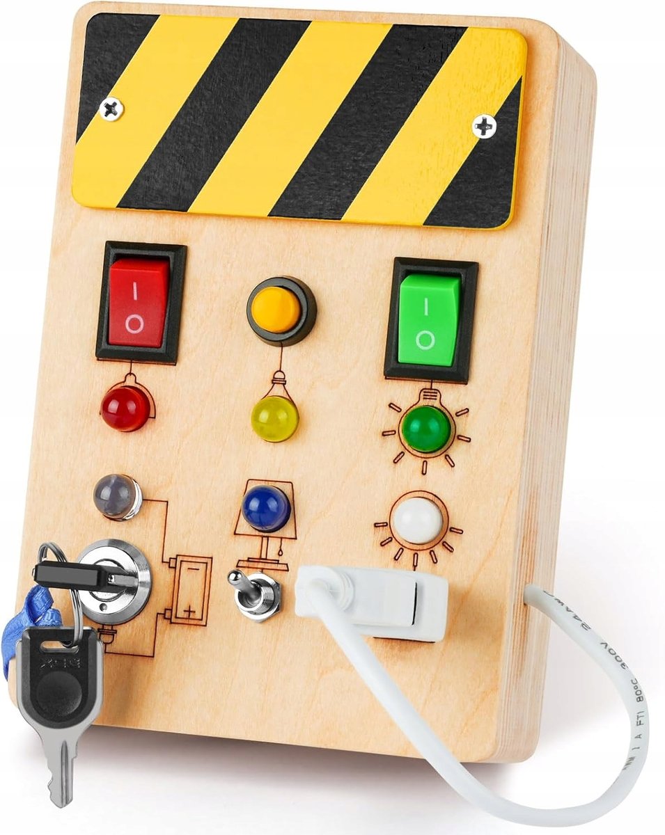 Montessori Drewniana Tablica Interaktywna Zabawa Gra Edukacyjna Adhd Autyzm