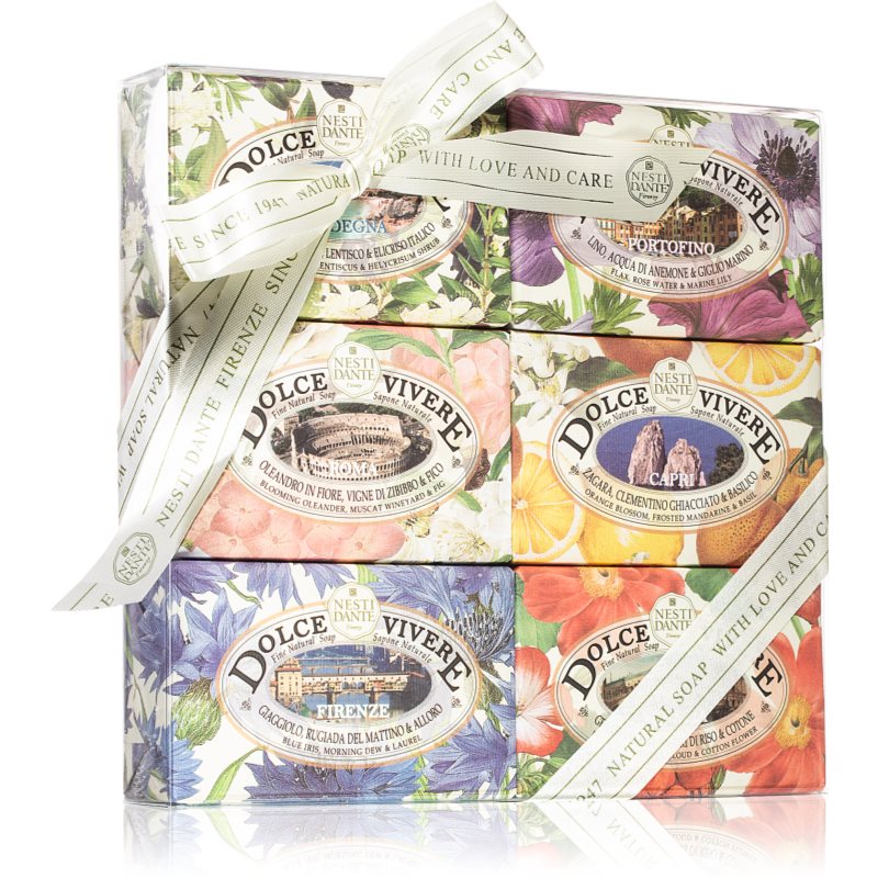 Nesti Dante SET Dolce Vivere zestaw mydeł toaletowych 6 x 150 g