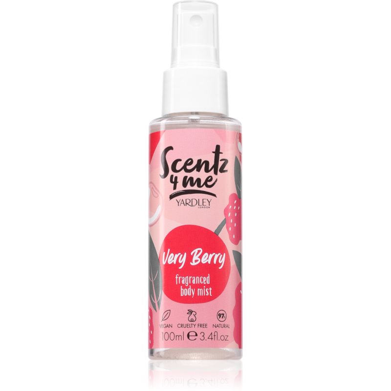 Yardley Scentz 4 Me Very Berry mgiełka do ciała dla kobiet 100 ml