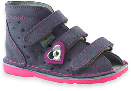 Dziewczęce buty/kapcie profilaktyczne Danielki TA125/TA135 Wrzosowe Fluo